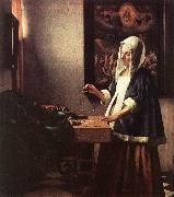 Jan Vermeer Woman Holding a Balance oil painting reproduction